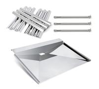 Adviace Lot de 3 pièces de Rechange pour Gril Napoleon Lex 485, N010-0501-M01, bac d'égouttement et brûleur en Acier Inoxydable S81001 et Plaque chauffante pour Grils Napoleon LEX485 série LD485