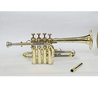 ADVIK Trompette Piccolo en laiton + nickel finition BB/A avec étui rigide et embouchure