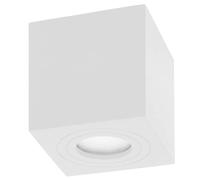 Adviti MEGY DLS GU10 Downlight Spot Plafonnier en Applique max 50W IP54 Carré Aluminium (blanc)