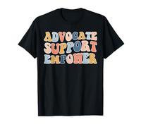 Advocate Support Empower Social Worker Graduation MSW Groovy T-Shirt
