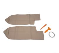 Advokingtap 1 paire de housses d'accoudoir de porte avant en cuir pour Honda Cr-V 2007-2012, en microfibre beige, panneaux de console gauche et droite, idéal pour la mise à niveau de l'intérieur de la