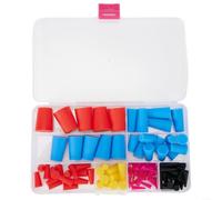 Advokingtap Assortiment de 100 cônes de masquage en silicone résistant aux hautes températures Idéal pour l'hydro-trempage et le sablage de médias, 8 tailles assorties