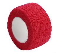 Advokingtap Bande élastique anti-ampoules pour doigt de golf 2,5 cm x 4,5 m Spandex latex coton Grip bandage, noir, blanc rouge, pour entraînement de golf et sports de plein air (rouge)