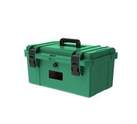 Advokingtap Boîte à outils double couche étanche robuste avec plastique ABS renforcé et charnières en acier, vert 40,6 cm, 40,6 cm, pour électricien (40,6 cm)