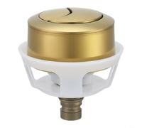 Advokingtap Bouton de chasse d'eau avec vanne de vidange contrôlée par fil, pression latérale supérieure pour une double utilisation dans différents modèles de toilettes (doré)