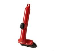 Advokingtap Brosse de nettoyage pour suceurs creux, poils durs et fins pour les endroits étroits, brosse de nettoyage avec rétention pour salle de bain, cuisine (rouge et noir)