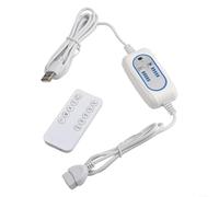 Advokingtap Câble d'extension USB avec minuteur 2/4/6/8/12h 5 vitesses pour ventilateur de lumière, chargeur de lumière, maison, bureau, dortoir, blanc, 2 m