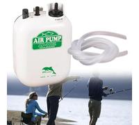 Advokingtap Compresseur d'air portable à double vitesse avec crochet de montage aérateur d'appât pour aquarium