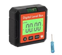 Advokingtap Compteur d'angle numérique avec base magnétique, fixation sécurisée, mesure relative, verrouillage des données, écran LCD, rapporteur portable inclinomètre pour le travail du bois