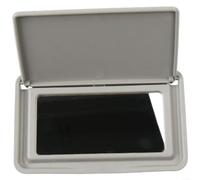Advokingtap Coque de rétroviseur de maquillage pour Mercedes W202 1993-2000 et W210 1995-2002, matériau ABS marron, jaune ou gris, intérieur (gris)
