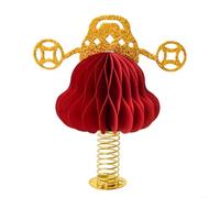 Advokingtap Décoration de voiture chinoise pour le Nouvel An, Dieu de la richesse avec motif dragon et lapin, décoration festive rouge pour intérieur de véhicule (B)