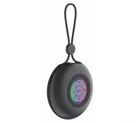 Advokingtap Enceinte portable BT colorée lumineuse sans fil étanche avec entrée AUX Design compact pour l'extérieur, les voyages, la plage, le fitness (noir)