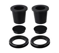 Advokingtap Ensemble boucle et housse en silicone pour trou de table de 5,1 à 6,3 cm qui empêche l'oscillation de parasol - Pour table de jardin, tables d'extérieur, cafés, salons de thé (noir)