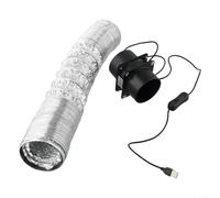 Advokingtap ESD Extracteur de fumée USB Vitesse réglable Tuyau flexible de 1 m à 6 m Élimination de fumée Efficace Circulation d'air pour atelier, maison et bureau (ventilateur + tuyau de 6 m)