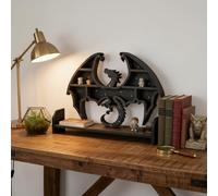 Advokingtap Étagère murale gothique Evil Dragon Decor pour sorcière, vitrine en pierre, organisateur de collations de Crimée, porte-bijoux, étagères murales, 40 x 29,5 x 3,6 cm