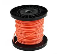 Advokingtap Fil de coupe rond de 50 m en nylon robuste de 2,7 mm pour débroussailleuse électrique, fil de rechange pour l'entretien de la pelouse de jardin, orange