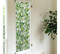 Advokingtap Film d'intimité pour fenêtre avec motif plantes vertes pour décoration de maison, bureau, bloque les rayons UV (43 x 300 cm)