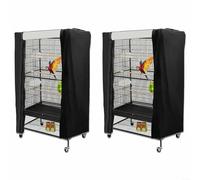 Advokingtap Housse de cage à oiseaux imperméable pour cage à oiseaux 80 x 54 x 120 cm et 89 x 64 x 120 cm en tissu Oxford occultant, respirant et lavable pour bloquer la lumière du soleil et les