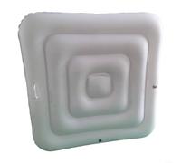 Advokingtap Housse de protection carrée gonflable pour piscine - Isolation thermique - Étanche - Noir (avec poignée blanche)