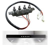 Advokingtap Interrupteur à bouton-poussoir à 4 boutons/5 boutons, compatible avec différents modèles de hottes (4 boutons)