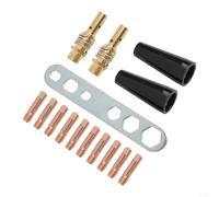 Advokingtap Kit d'accessoires pour torche de soudage MIG 15AK 14AK MB-15 comprenant des buses de 88,9 cm, des embouts de contact, un porte-embout et des diffuseurs de gaz,