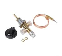 Advokingtap Kit de vanne de contrôle principale pour chauffage de terrasse à gaz, thermocouple, capteur de vidange, basse pression, cuivre, 600 mm, M8 x 1, maximum 50 000 BTU 40 mm, bouton en bakélite