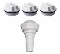 Advokingtap Kit d'hivernage pour piscine hors sol 4 pièces avec raccord de jet de retour compatible SP1023 et 3 couvercles filetés SP1022C avec joints toriques pour Hayward et Intex