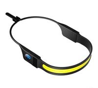 Advokingtap Lampe frontale double source de lumière en silicone avec écran LED et batterie rechargeable de 700 mAh, modes réglables, noir léger pour le camping, la randonnée, la nuit