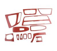Advokingtap Lot de 13 garnitures intérieures en fibre de carbone pour BMW Série 3 4 F30 F34 Tableau de bord Console Panneau de Porte Décor Accessoires Noir