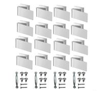 Advokingtap Lot de 16 clips de fenêtre Hurricane - 4 poignées - Pour contreplaqué de 1,27 cm d'épaisseur, brique, bois et stuc, utilisés pour sécuriser les volets en contreplaqué (argent)