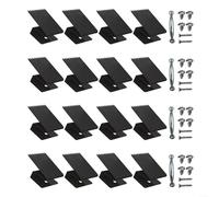 Advokingtap Lot de 16 clips de fenêtre Hurricane - 4 poignées - Pour contreplaqué de 1,27 cm d'épaisseur, brique, bois et stuc, utilisés pour sécuriser les volets en contreplaqué (noir)