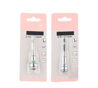 Advokingtap Lot de 2 adaptateurs de perceuse à tige hexagonale pour liquet, embout métallique à ressort pour tournevis électrique pneumatique, argenté