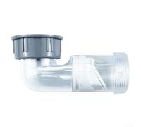 Advokingtap Lot de 2 adaptateurs de tuyau d'évacuation d'évier anti-odeur avec matériau PP et design gris transparent pour salles de bains, cuisines, éviers, baignoires et douches