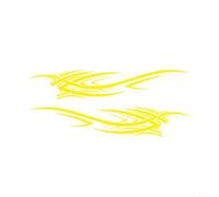 Advokingtap Lot de 2 autocollants en vinyle imperméable pour portière de voiture, SUV, camion, berline, plusieurs couleurs (jaune)