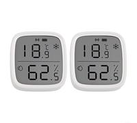 Advokingtap Lot de 2 capteurs d'humidité et de température SNZB-02D pour ZIGBEE avec écran LCD pour une surveillance en temps réel Haute précision Blanc pour maison intelligente bureau