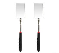 Advokingtap Lot de 2 miroirs d'inspection télescopiques rectangulaires avec rotation à 360°, poignée extensible pour les zones difficiles d'accès