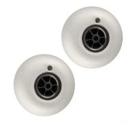 Advokingtap Lot de 2 roues de ballons de plage 296 mm de diamètre 180 mm de largeur en PVC gris de rechange pour kayak, canoë, radeau, chariot sur sable et herbe