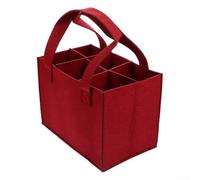 Advokingtap Lot de 2 sacs de transport de bouteilles portables pour 6 bouteilles - Pour activités de plein air - Matériau en feutre doux pour la protection