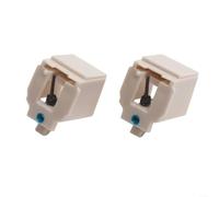 Advokingtap Lot de 2 stylets de rechange pour AudioTechnica ATN3600L AT LP60, pointe en fibre de carbone robuste, facile à installer, accessoire audio en vinyle