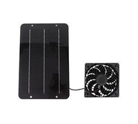 Advokingtap Lot de 2 ventilateurs d'échappement solaires avec panneau de 10 W, double moteur de 5 W 3200 tr/min pour poulailler, maisons d'animaux domestiques, serres, camping, ABS noir, cordon de 1 m