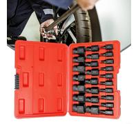 Advokingtap Lot de 25 extracteurs de vis hexagonales multi-dents en acier au carbone pour réparation automobile à domicile