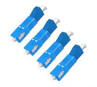 Advokingtap Lot de 4 connecteurs adaptateurs fibre optique SC vers LC pour compteur de puissance optique et test réseau, faible perte d'insertion < 02 dB, bleu, idéal pour la maison