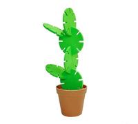 Advokingtap Lot de 6 dessous de verre en EVA à isolation thermique - Protection contre les taches d'eau - Gain de place - Avec pot de fleurs - Design décoratif ludique - Vert et marron - 9 cm - Pour