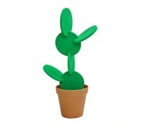 Advokingtap Lot de 6 dessous de verre en EVA à isolation thermique - Protection contre les taches d'eau - Gain de place - Avec pot de fleurs - Design décoratif ludique - Vert et marron - 9 cm - Pour