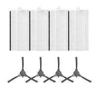 Advokingtap Lot de 8/16 brosses latérales et filtres de rechange pour GARLYN SR-900, Lenoxx Magivaac RV4500, Liectroux Lilin X6, Puron PR12 Pro, aspirateur robot Zedar R600 (8 pièces)