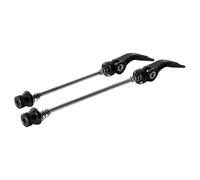 Advokingtap Paire de brochettes à dégagement rapide en alliage d'aluminium CNC - Tige en acier haute résistance avant 145 mm et arrière 180 mm - Pour VTT, vélo de route (noir)