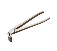 Advokingtap Pince de serrage en acier inoxydable pour bord de cuir - Tête droite ou coudée - Outil de pressage de bord de sac argenté - Pour travaux manuels et fabrication de ceintures (B)