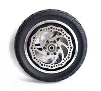Advokingtap Pneu solide de 25,4 cm - 10 x 2,70-6,5 - Roue complète 70/65-6,5 avec ou sans disque pour scooter électrique - Roue avant de rechange en caoutchouc (pneus + freins à disque)