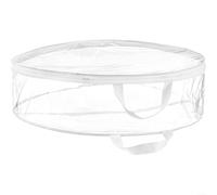 Advokingtap Sac de rangement transparent pour couronne, deux compartiments zippés, poignées en PVC transparent, protection contre la poussière, pour guirlande de Noël, verdure et décoration