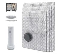 Advokingtap Sacs de rangement sous vide pour voyage avec pompe rechargeable - Ensemble économiseur d'espace sans fil pour vêtements et literie, taille cabine (5)